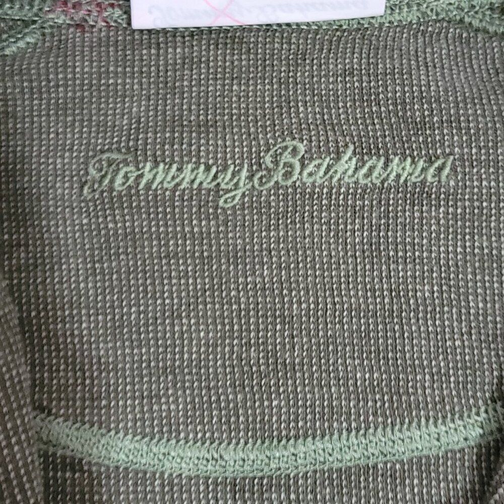 Tommy Bahama Flip Coast 1/2 Zip Sweatshirt Men Medium Pullover Reversible Green - Picture 13 of 15